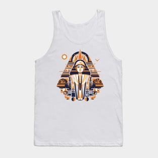 Ancient Egyptian Art: Pyramids, Ankh, and Mythic Majesty Tank Top